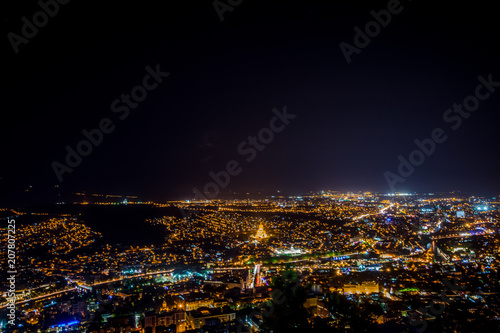 Tbilisi from above at night, Georgia