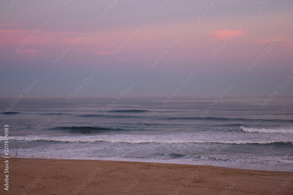 Beautiful beach in Wilderness at sunset in South Africa Beautiful beach in Wilderness at sunset in South Africa