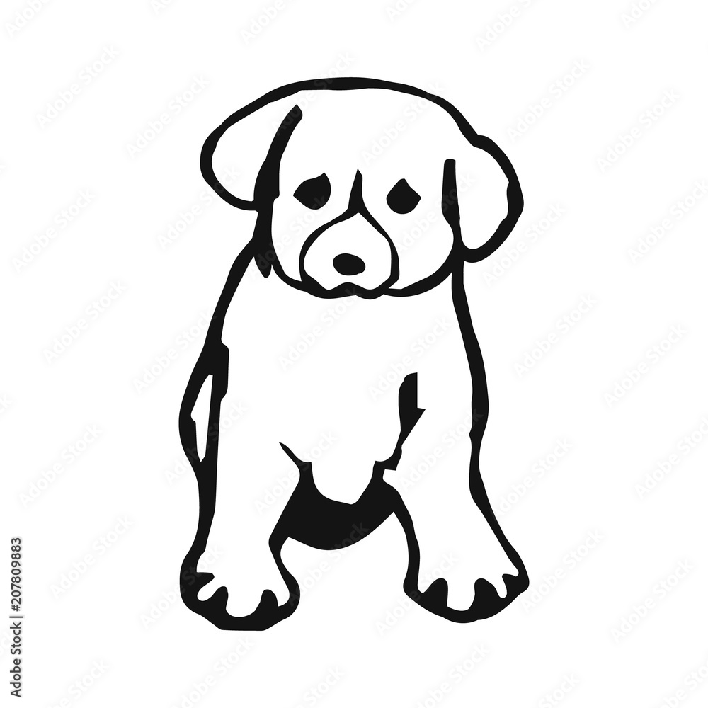 Cub dog funny drawing