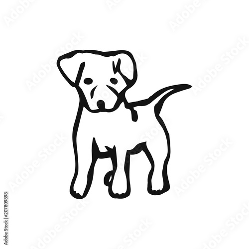 Cub dog funny drawing