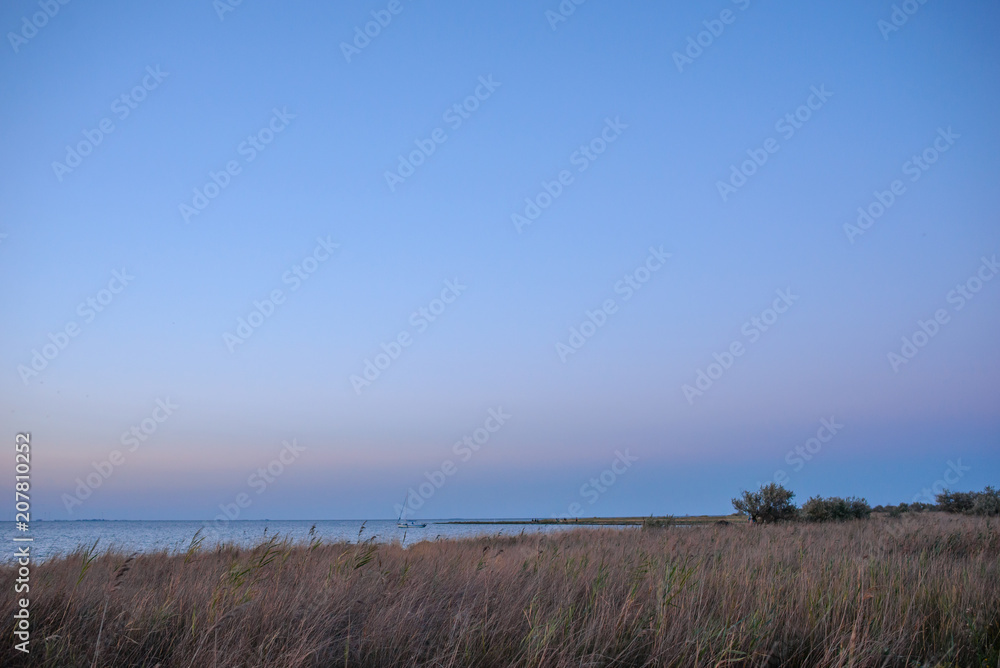 Panorama wild, sea beach in the National reserve island