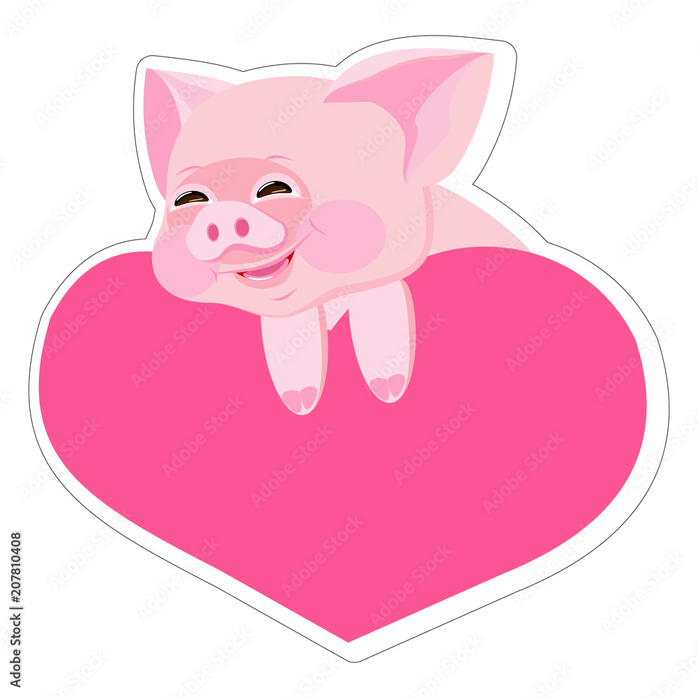A happy guinea pig keeps the heart. The spray splashes. The vector illustration. A happy guinea pig keeps the heart. The spray splashes. The vector illustration.