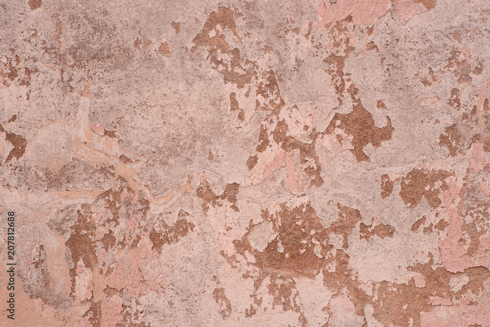pink old weathered plaster wall background texture
