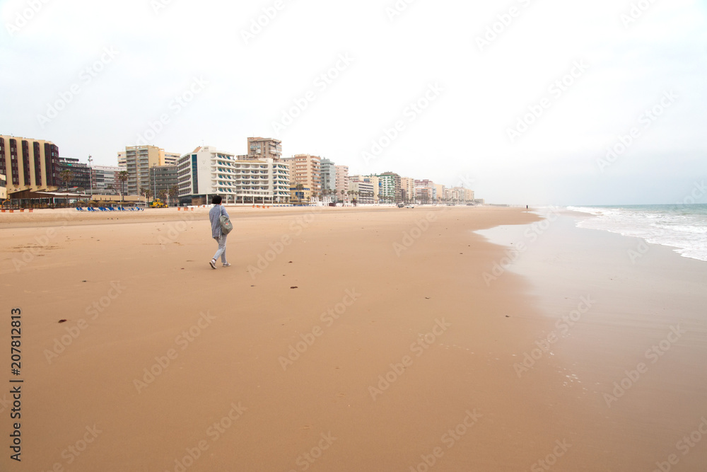 Cadiz, Andalusien mit breitem Sandstrand Cadiz, Andalusien mit breitem Sandstrand