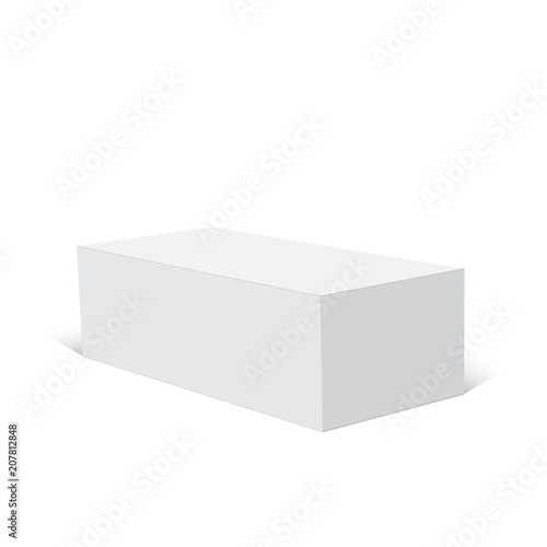 Blank paper or cardboard box template. Vector illustration. © Azad Mammedli