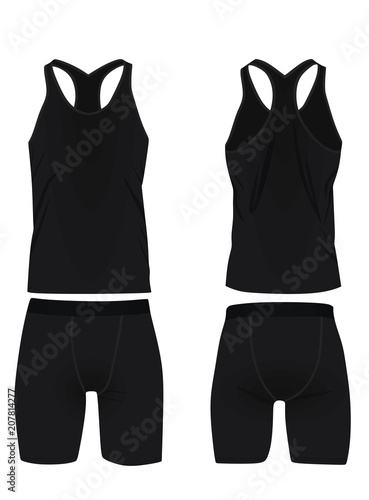 Men black underwear. vector illustration