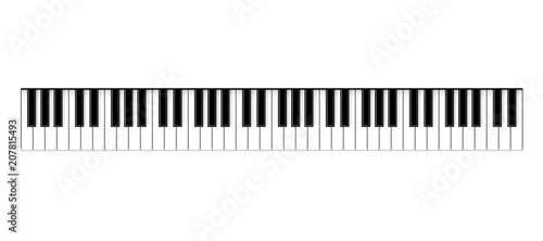 Creative vector illustration of piano keys. Art design jazz live concert music background. Abstract concept graphic element. Poster, flyer, leaflet or invitation template