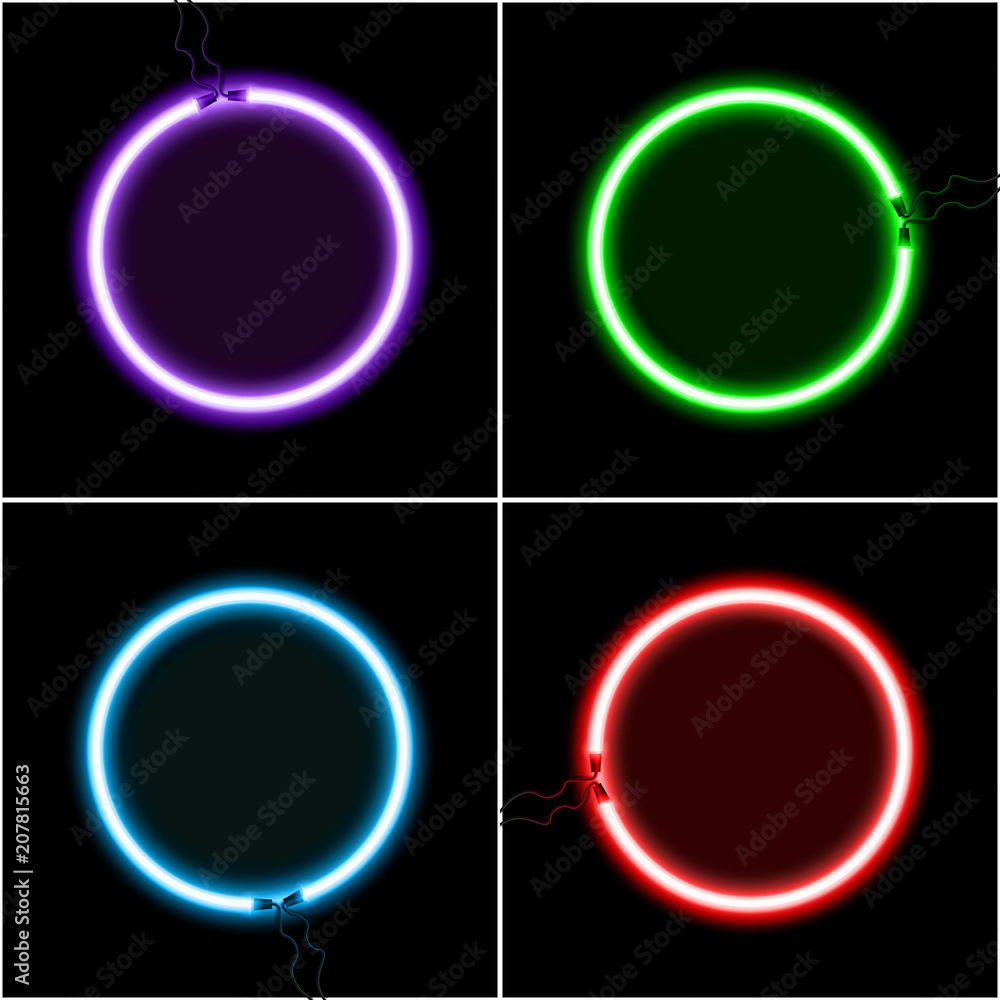 Creative vector illustration of neon lamp sign. Art design isolated bulb banner. Abstract concept graphic element Creative vector illustration of neon lamp sign. Art design isolated bulb banner. Abstract concept graphic element