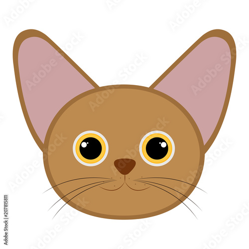 Isolated cute cat avatar