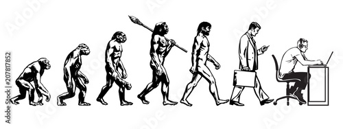 Theory of evolution of man photo