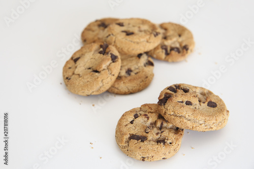 Delicious cookies in a white background