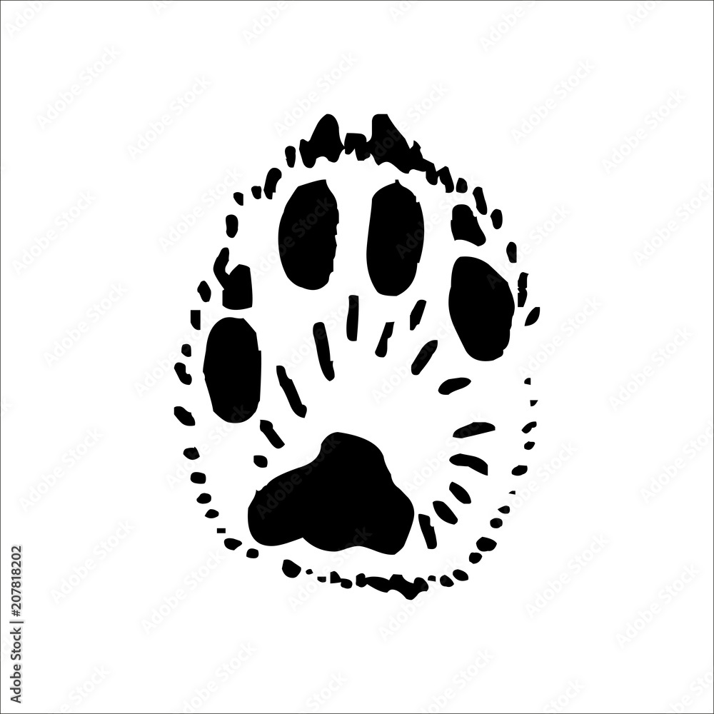 Red Fox footprints icon. Vector Illustration Red Fox footprints icon. Vector Illustration