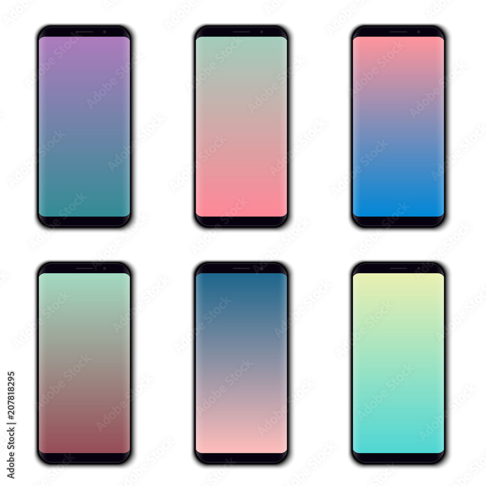 Creative vector illustration of mobile phone isolated on background. Art design mockup template. Abstract concept graphic element cellphone with edge side style shiny layer Creative vector illustration of mobile phone isolated on background. Art design mockup template. Abstract concept graphic element cellphone with edge side style shiny layer