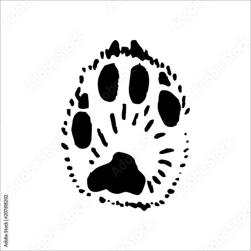 Red Fox footprints icon. Vector Illustration