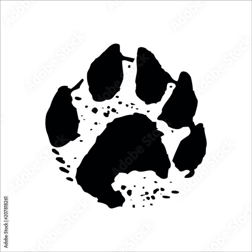 Otter footprints icon. Vector Illustration