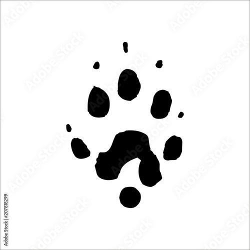 Prarie Dog footprints icon. Vector Illustration