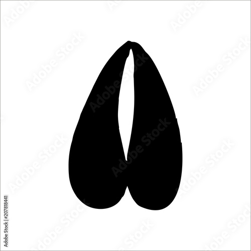 Whitetail Deer footprints icon. Vector Illustration