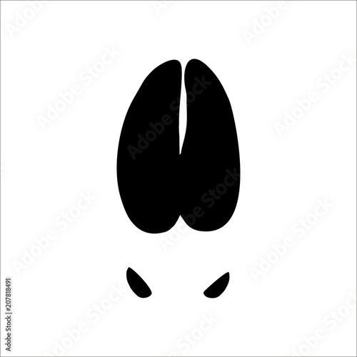 Elk footprints icon. Vector Illustration