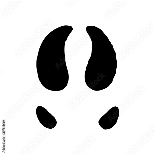 Caribou footprints icon. Vector Illustration