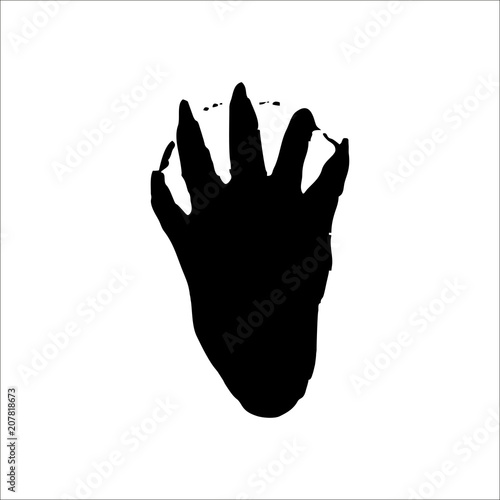 Beaver footprints icon. Vector Illustration