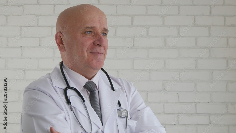 Doctor Image in a Interview Presentation Smiling Confident Doctor Image in a Interview Presentation Smiling Confident