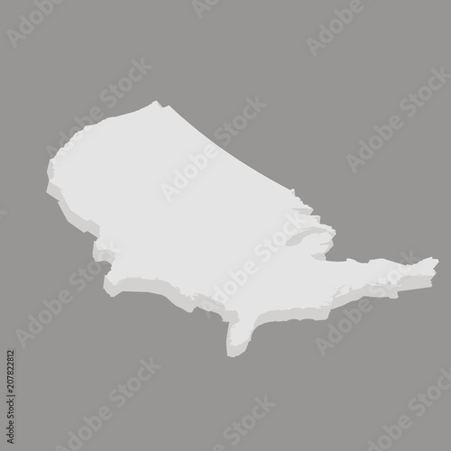 usa map isometric. vector