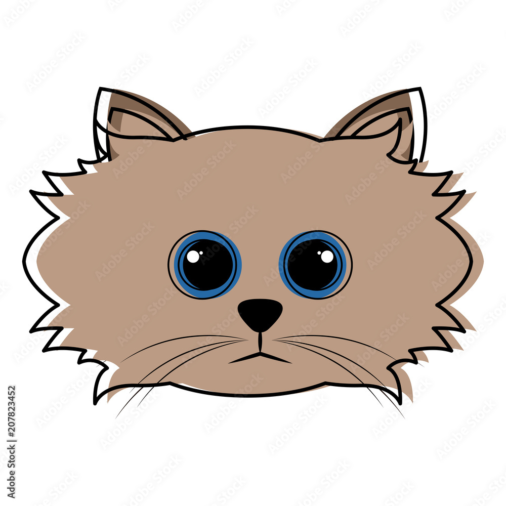 Obraz premium Cute cat avatar sketch