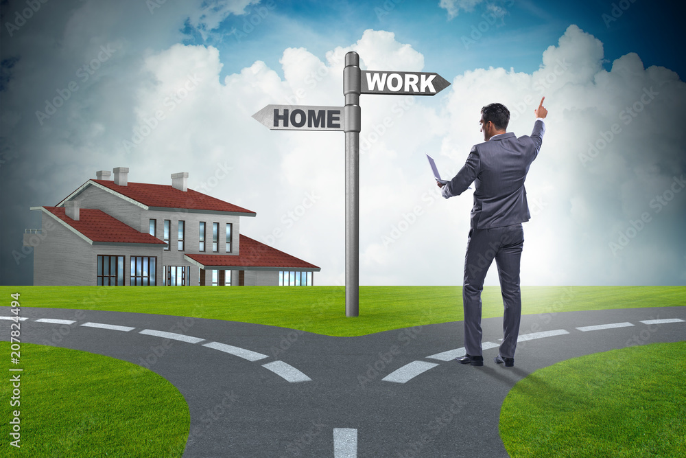 Work life or home balance business concept Work life or home balance business concept