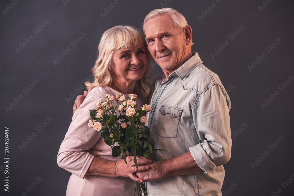 Happy old couple Happy old couple