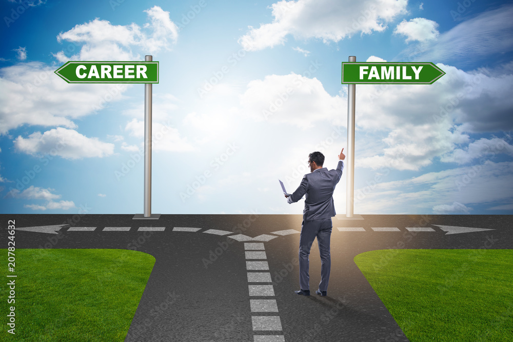 Work life or home balance business concept Work life or home balance business concept