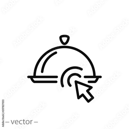 online order food delivery icon vector