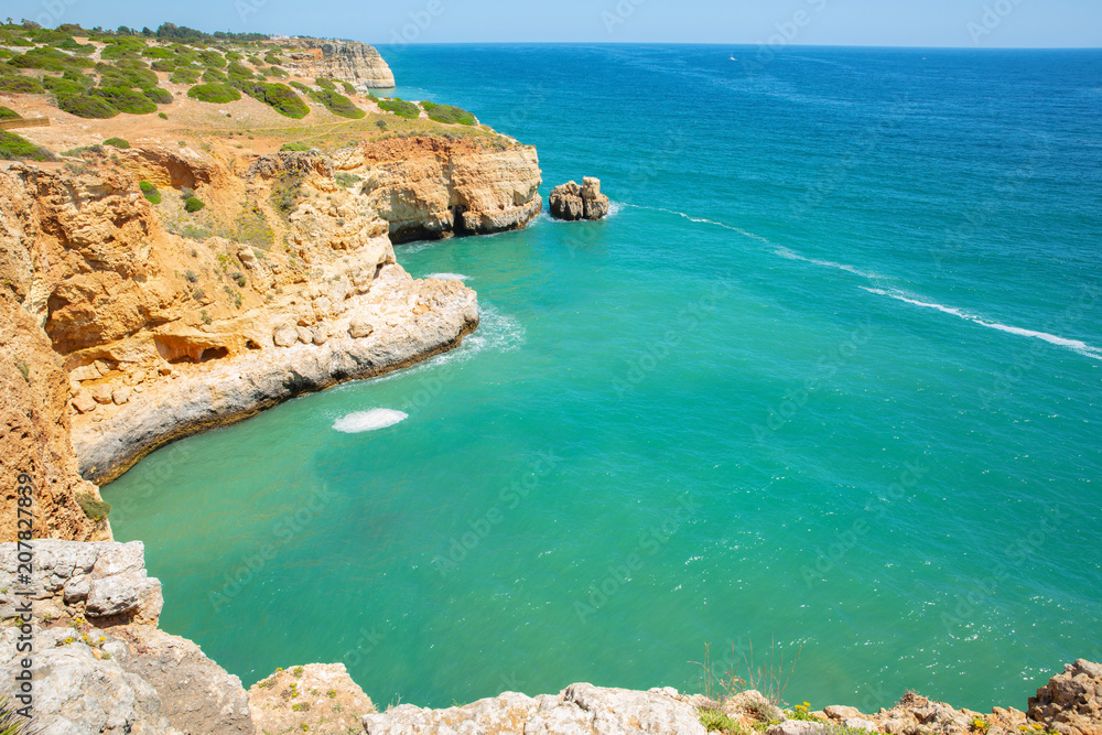 Scenic Atlantic Coast in Algarve, Portugal