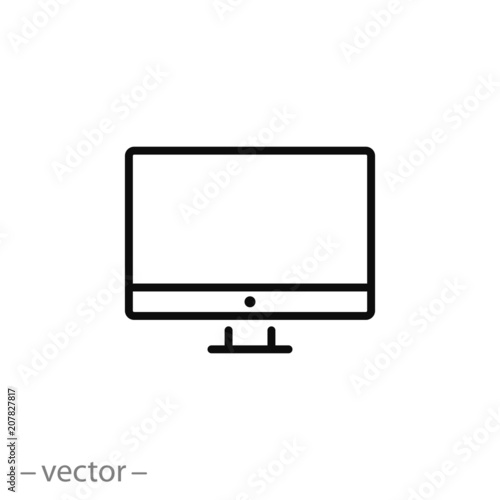 pc monitor icon vector