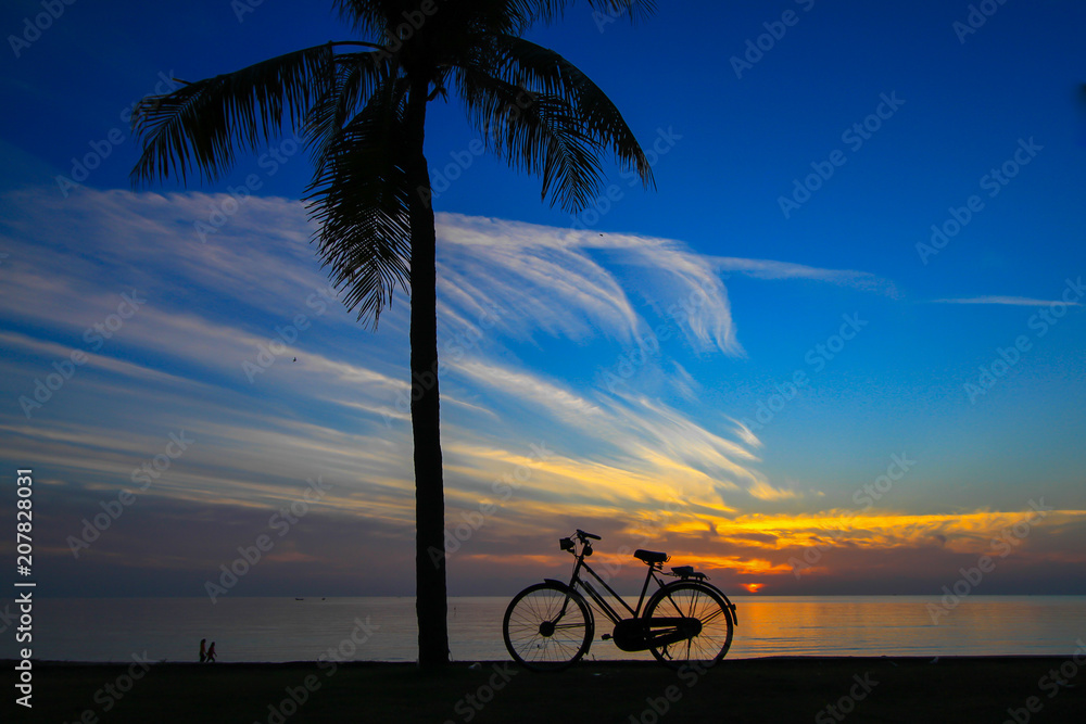 Fototapeta premium Beautiful sky at twilight time