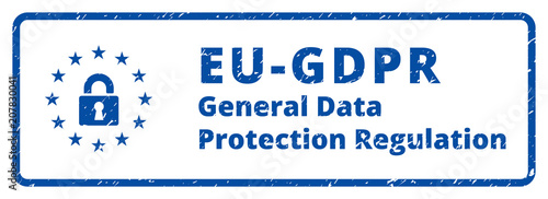 EU GDPR label illustration