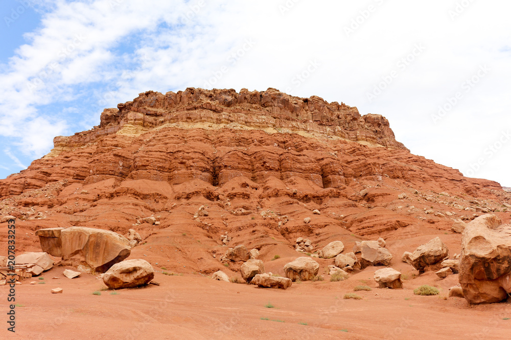 The landscape near the Old Cliff Dwellers Lodge (Blanche Russell's rock house) in Arizona, USA. Shot in 2017. The landscape near the Old Cliff Dwellers Lodge (Blanche Russell's rock house) in Arizona, USA. Shot in 2017.