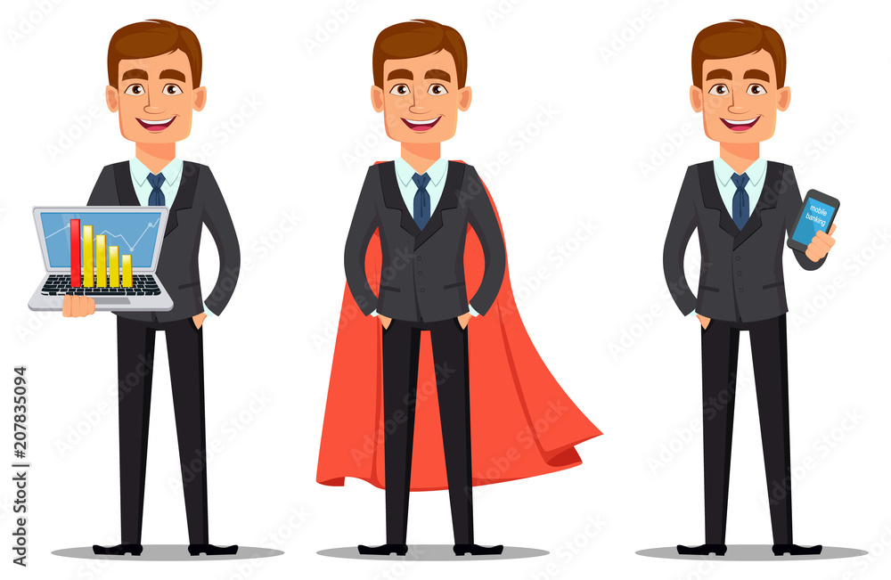 Handsome banker in business suit Handsome banker in business suit