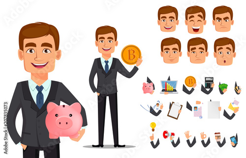 Handsome banker in business suit
