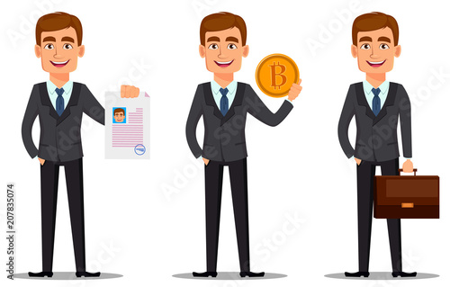 Handsome banker in business suit