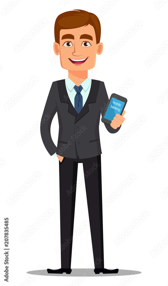 Handsome banker in business suit Handsome banker in business suit