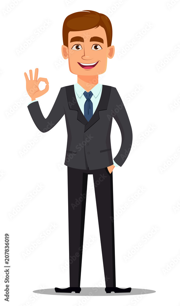 Handsome banker in business suit Handsome banker in business suit