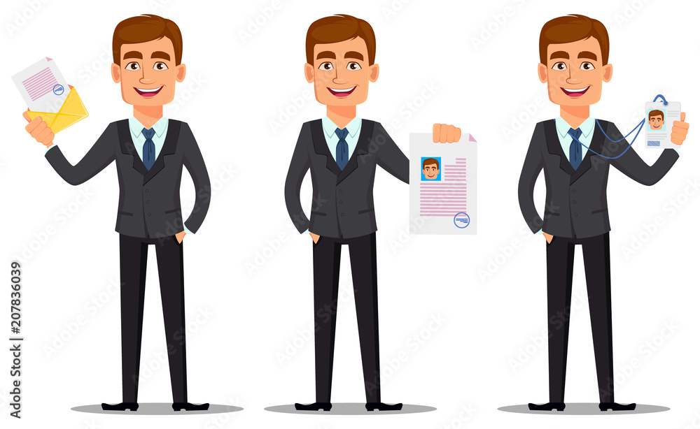 Handsome banker in business suit Handsome banker in business suit