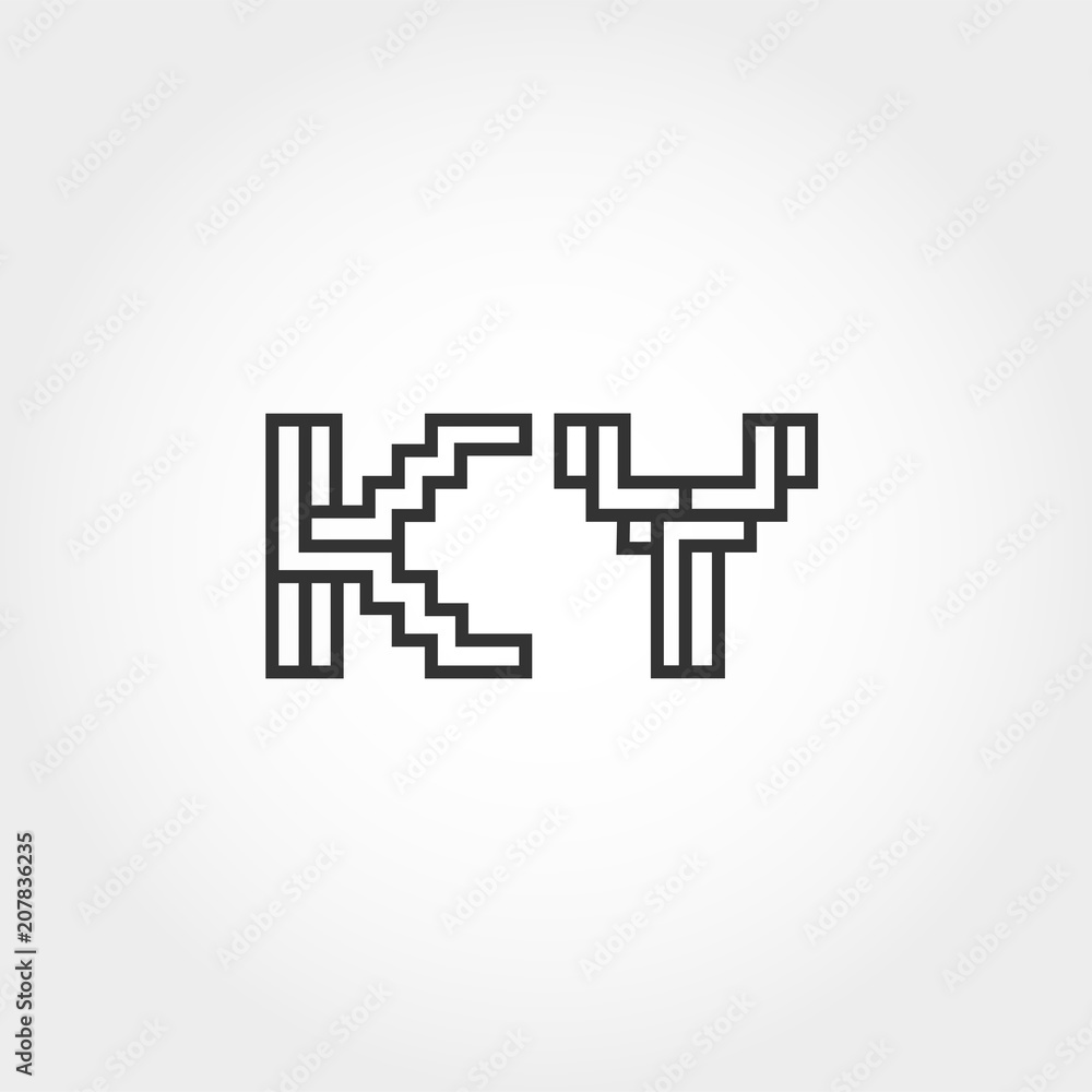 Obraz premium Initial Letter KY Logo Template Vector Design