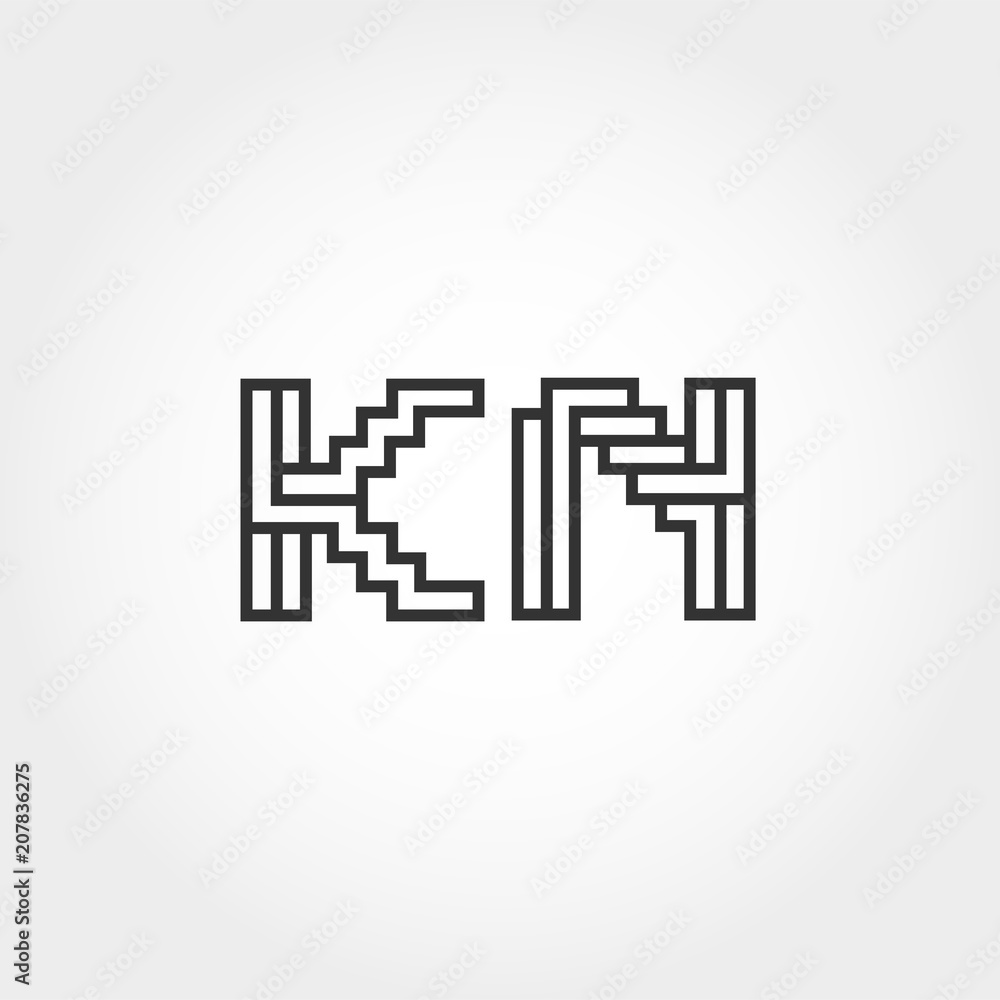 Initial Letter KN Logo Template Vector Design