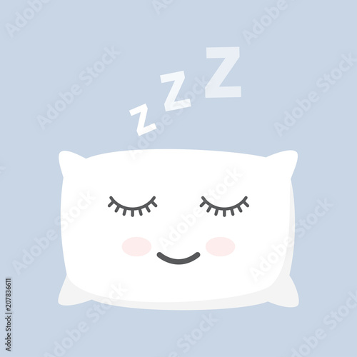 sleeping white pillow photo