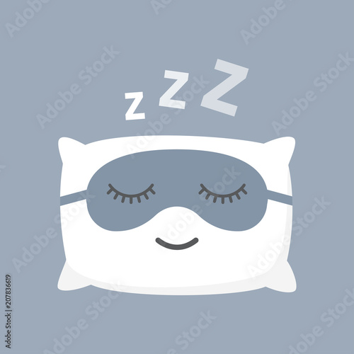 Cushion and black mask for comfortable sleep