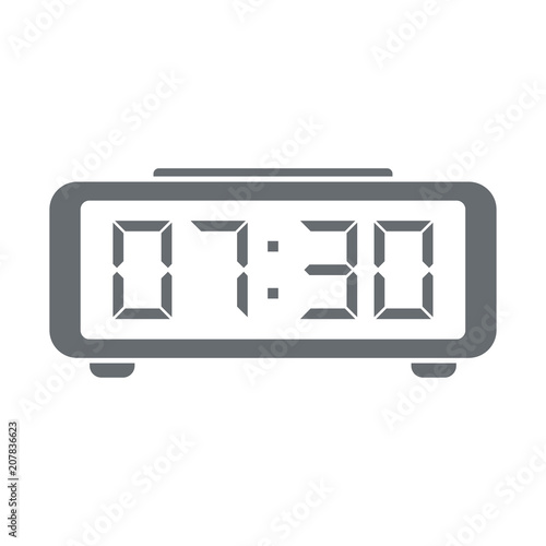 Digital alarm clock icon