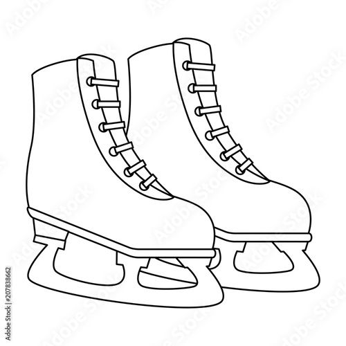 ice skates isolated icon vector illustration design