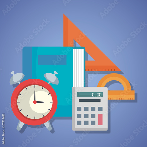 back to school set icons vector illustration design