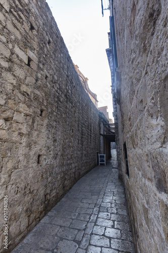 An empty alley in Dubrovnik  Croatia.